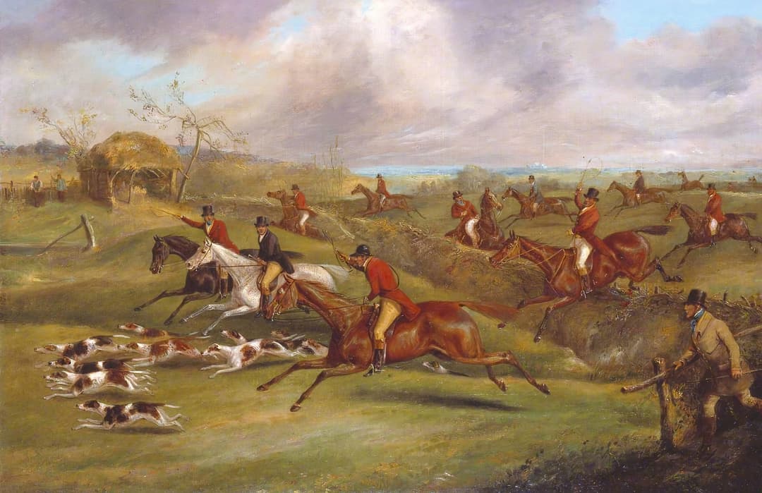 The Belvoir Hunt, Full Cry, Henry Thomas Alken, oil on canvas, c.1830s