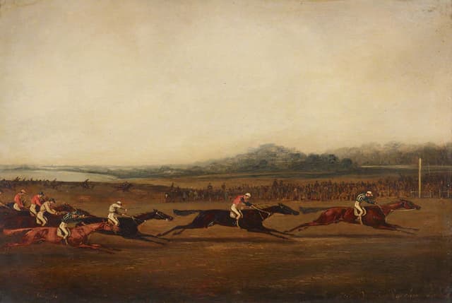 The Cambridgeshire Stakes, Newmarket, 1849, Henry Thomas Alken, oil on canvas, 1849