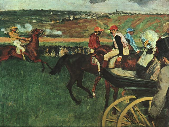 At the Races, Edgar Degas, oil on canvas, c.1877