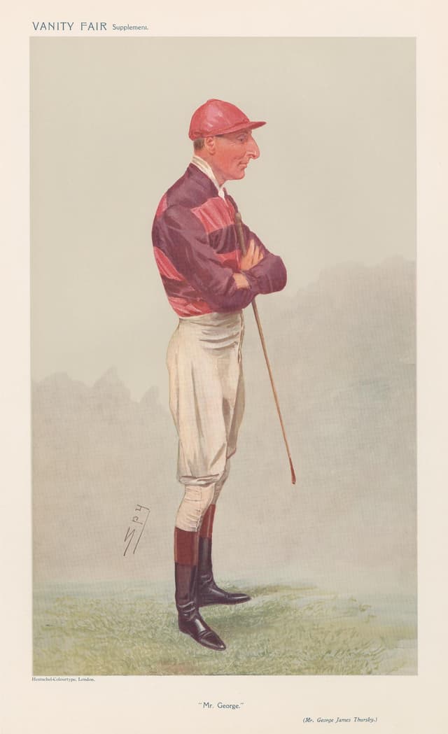 Mr George Thursby (Vanity Fair), Leslie Ward ('Spy'), chromolithograph, Vanity Fair, 1907