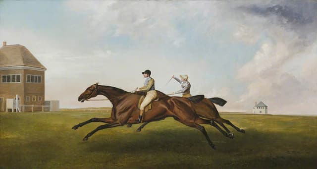 'Hambletonian' Beating 'Diamond' (after George Stubbs), James Ward after George Stubbs, oil on canvas, early 19th c.