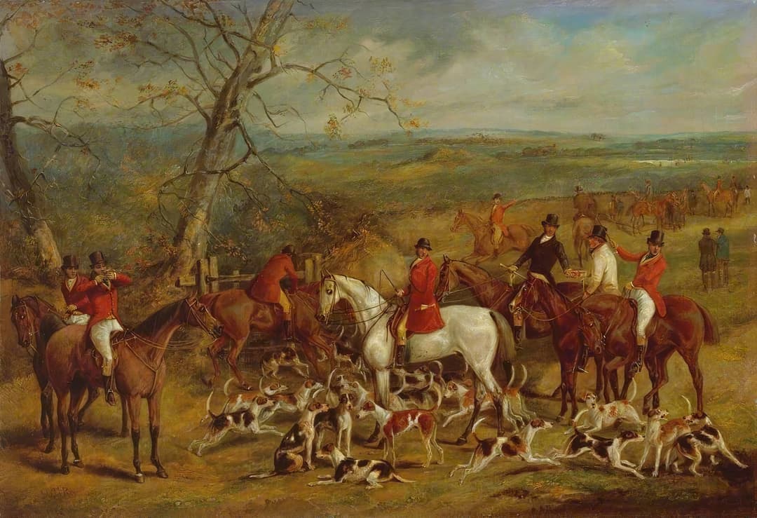 The Belvoir Hunt, The Meet, Henry Thomas Alken, oil on canvas, c.1830s