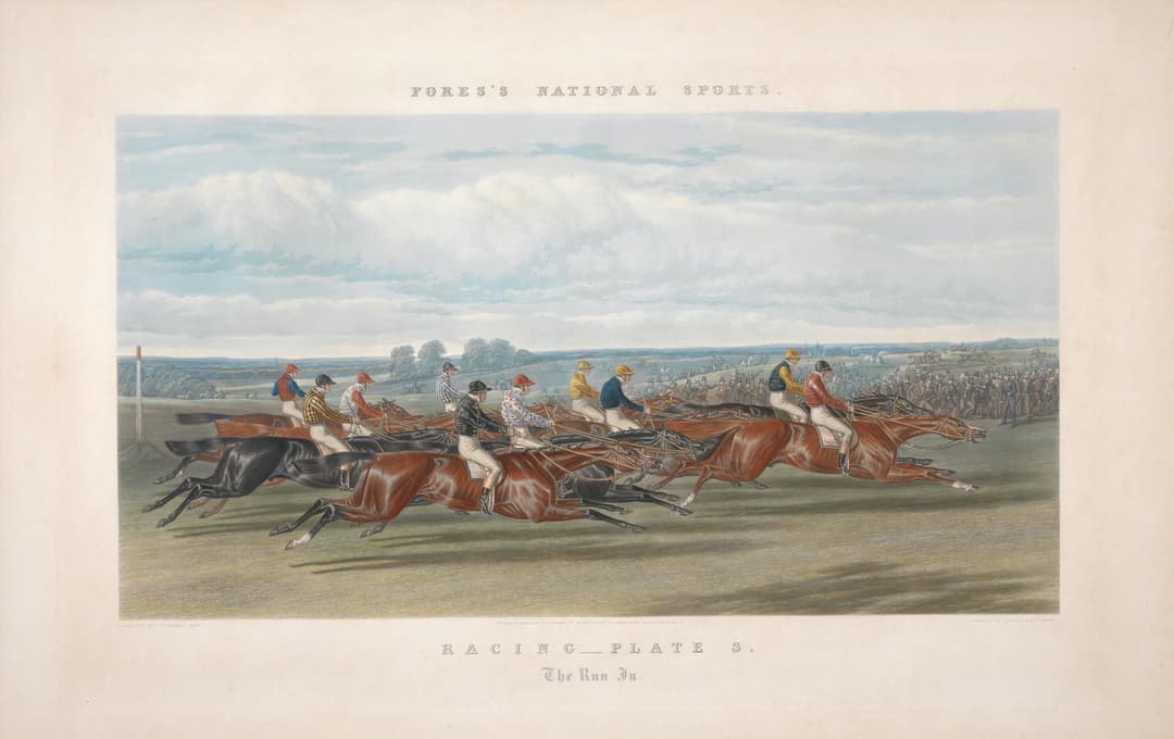 Fores’s National Sports — The Run In, engraved by John Harris Jr., published by Fores, 1866