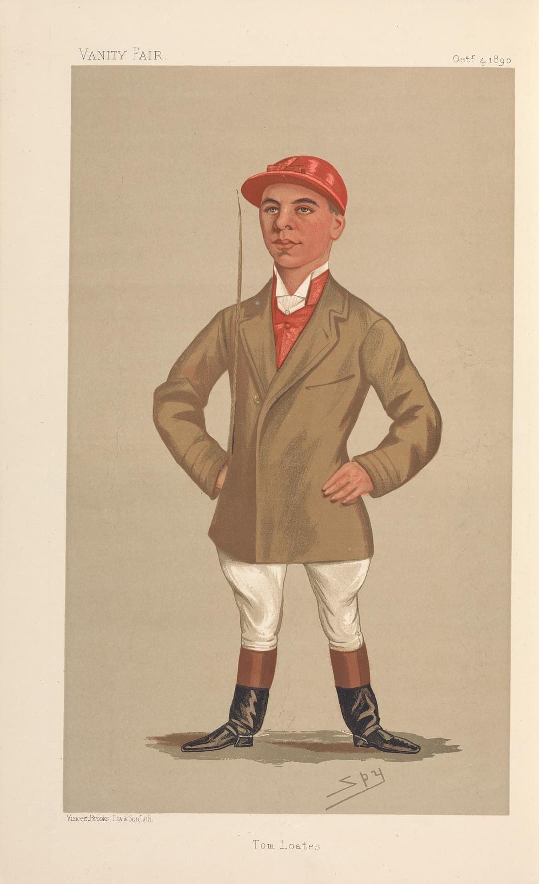 Tom Loates (Vanity Fair), Leslie Ward ('Spy'), chromolithograph, Vanity Fair, 1890