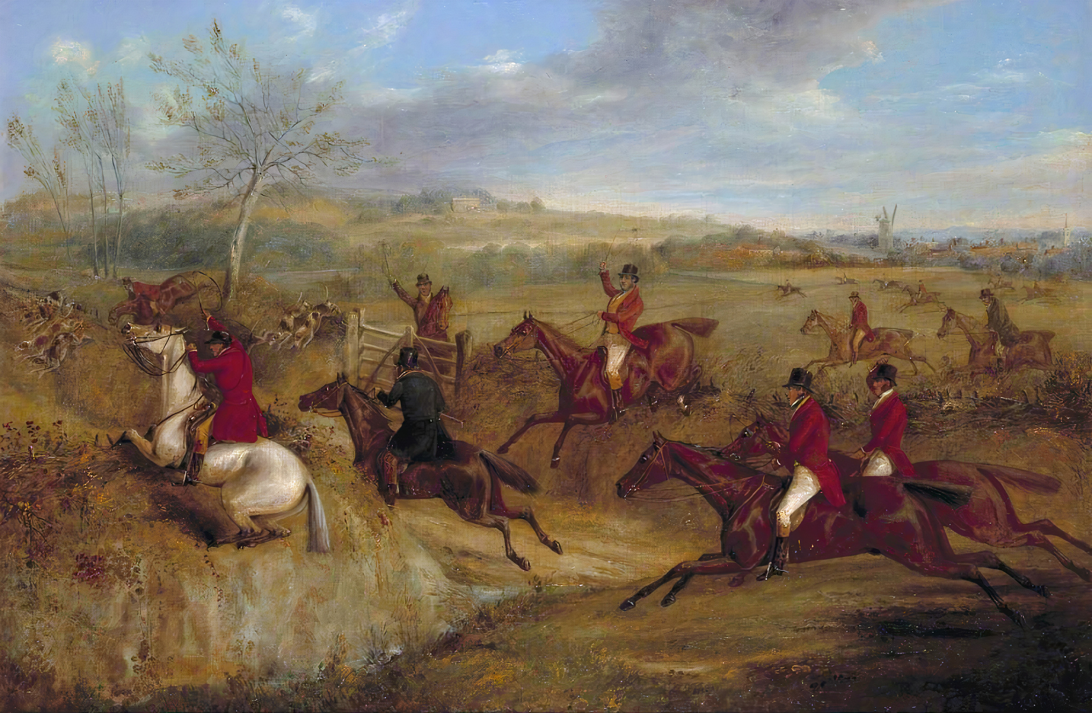 The Belvoir Hunt, Jumping into and out of a Lane